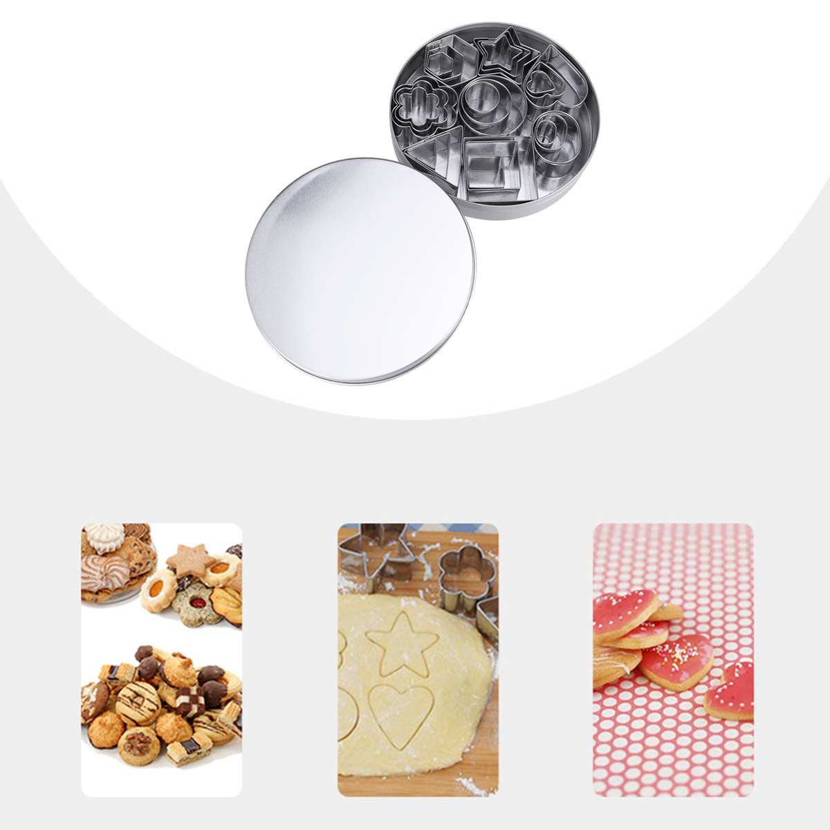 Baking Kitchen Set - Stainless Steel Cookie Cutters Set Mini