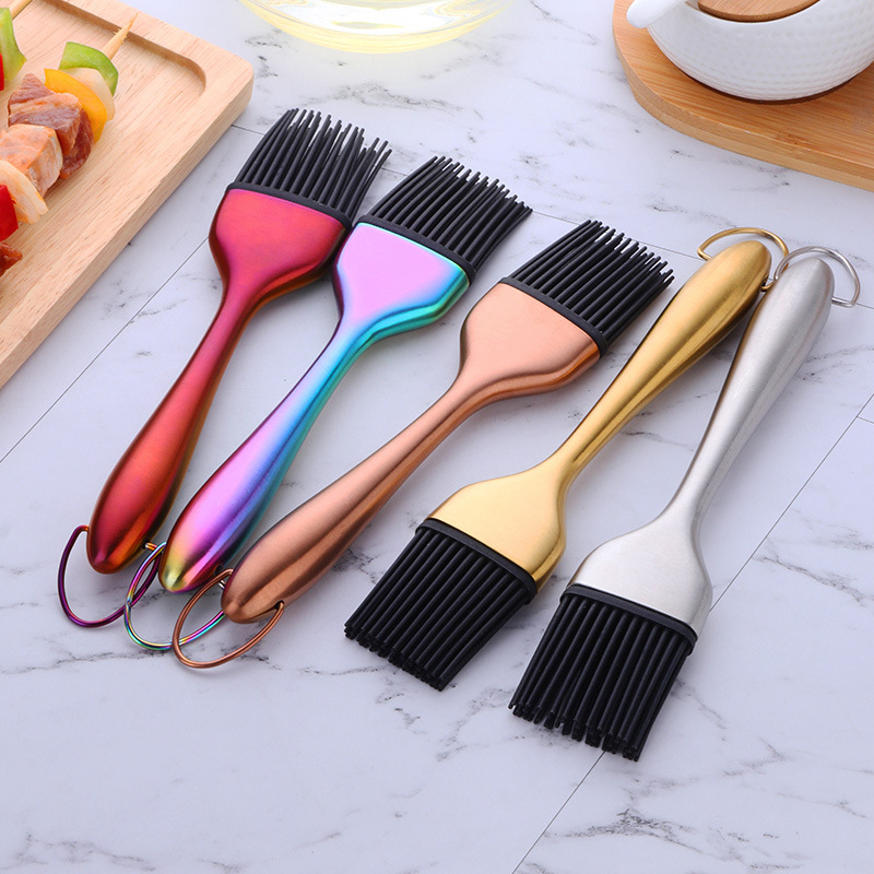 Kitchen Baking Ware - Stainless Steel Silicone Oil Brush, Kitchen