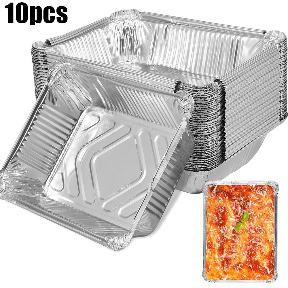 Kitchen Baking Trays - 10PCS Disposable Aluminum Foil Food Storage