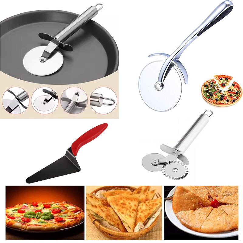 Baking Kitchen Set - Stainless Steel Pizza Cutter Wheel and