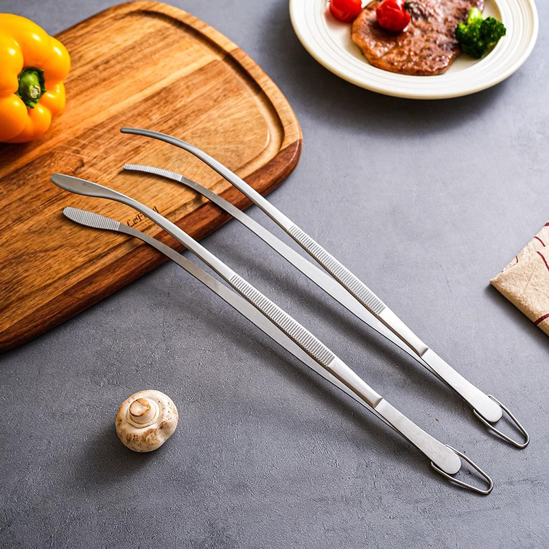 Kitchen Baking Ware - 2Pcs Stainless Steel Cooking Tweezers Set,
