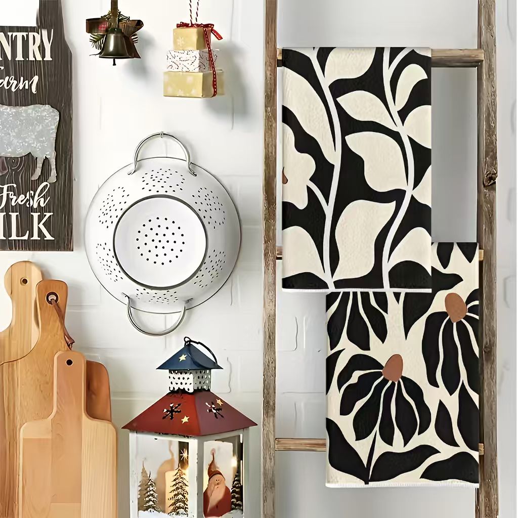 6Pcs, Retro Black and White Co - Kitchen Baking Necessities ulasan dan harga