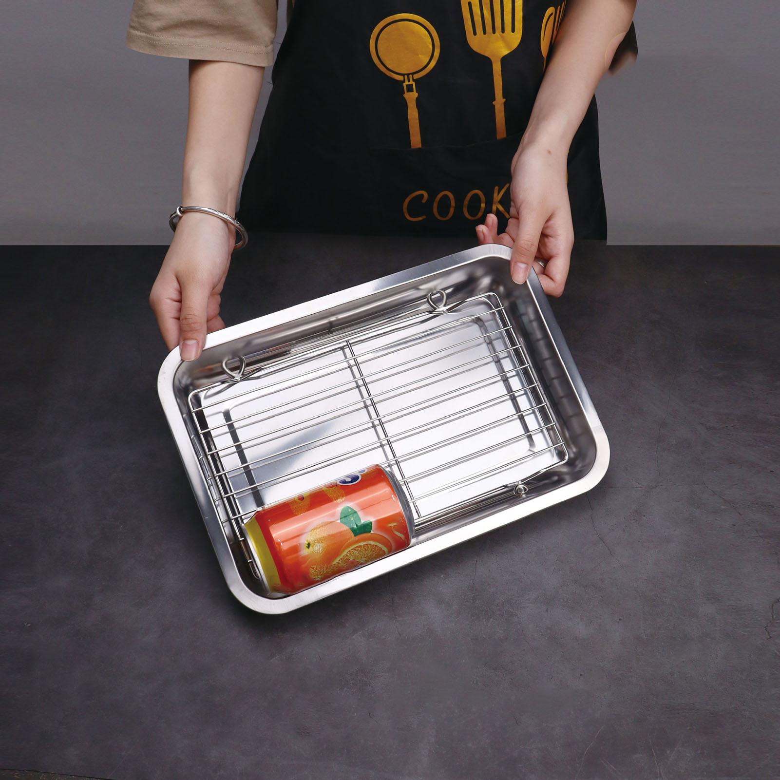 Sheet Pan Stainless Steel Non- - Kitchen Baking Tray Rack ulasan dan harga
