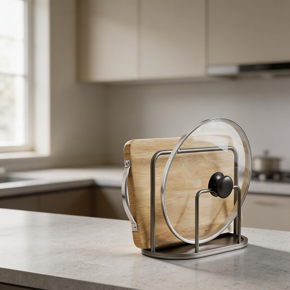 Chopping Board Holder Aluminum - Kitchen Baking Tray Rack ulasan dan harga