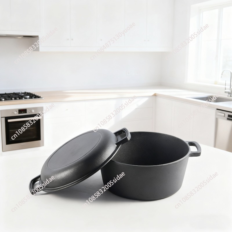 2 In 1 Cast Iron Dutch Oven Ba - Kitchen Baking Oven ulasan dan harga