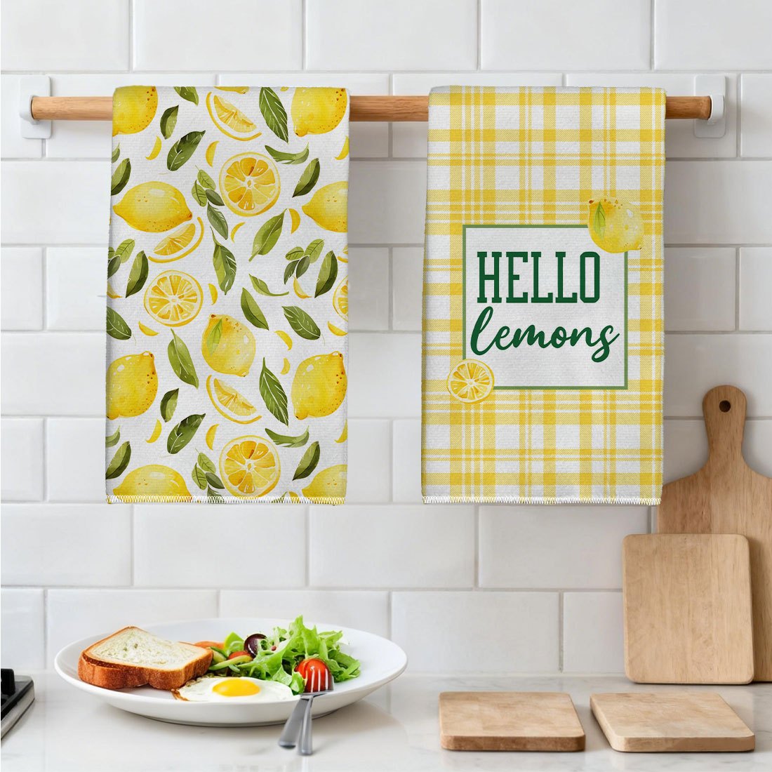 2Pcs, Yellow and White Checker - Kitchen Baking Necessities ulasan dan harga