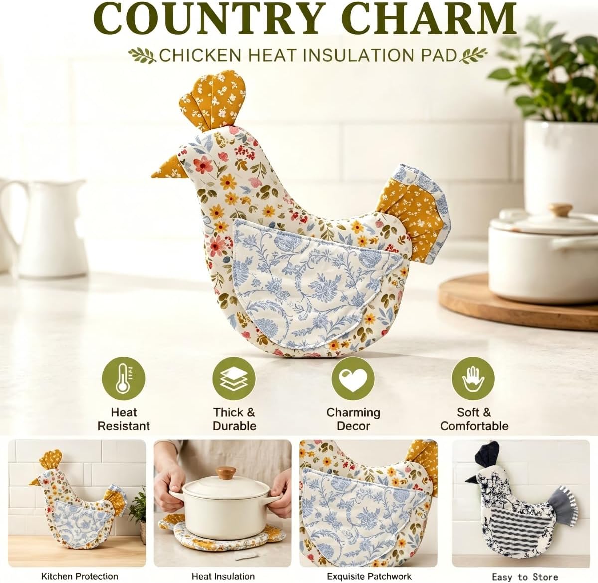Handmade Hen Shaped Oven Mitt  - Kitchen Baking Ware ulasan dan harga