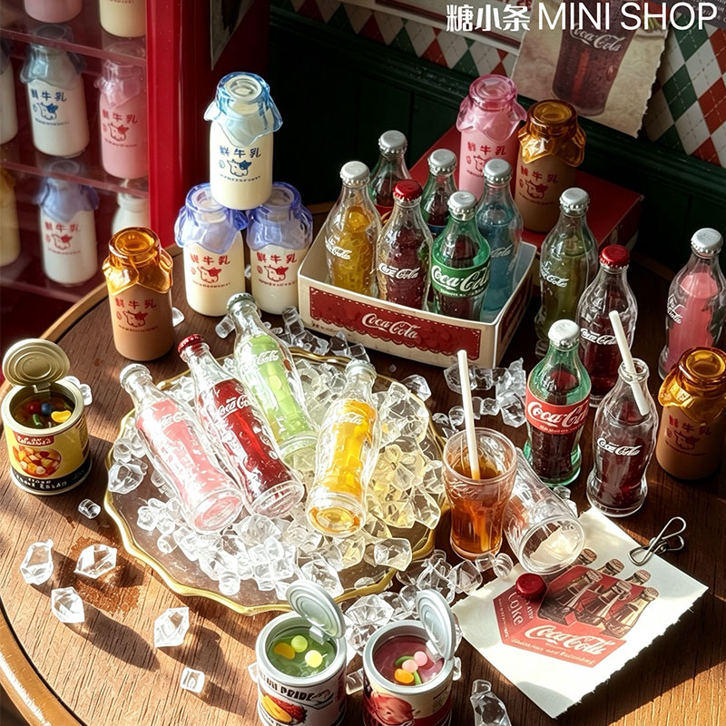 Mini Cola Milk Bottle Set 6 Co - Miniature Baking Kitchen ulasan dan harga