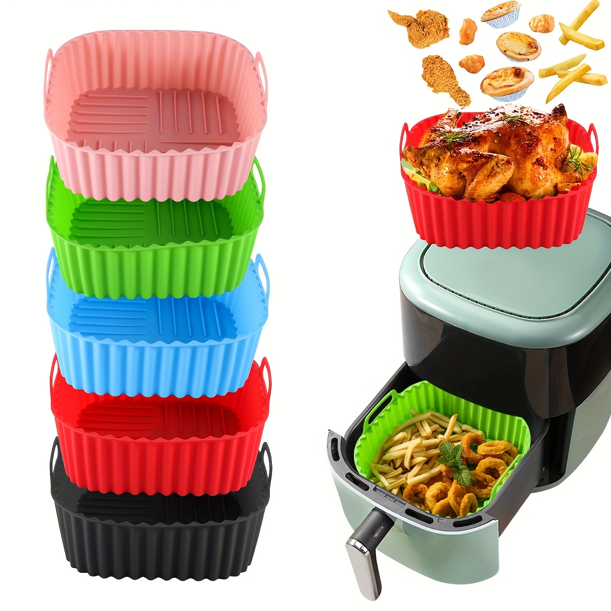 1 square silicone air fryer li - Kitchen Baking Oven ulasan dan harga