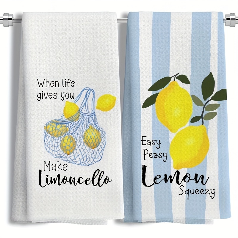 2Pcs, Lemon Mesh Kitchen Towel - Baking Kitchen Set ulasan dan harga