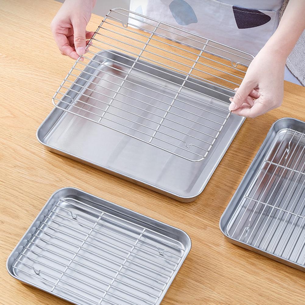 1 Set Stainless Steel Oven Bak - Kitchen Baking Tray Rack ulasan dan harga