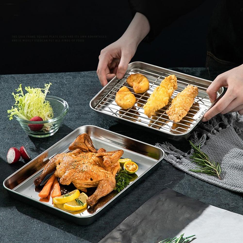 1 Set Stainless Steel Oven Bak - Kitchen Baking Tray Rack ulasan dan harga