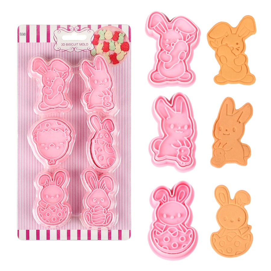 6pcs/Set Easter Bunny Cookie C - Baking Kitchen Set ulasan dan harga
