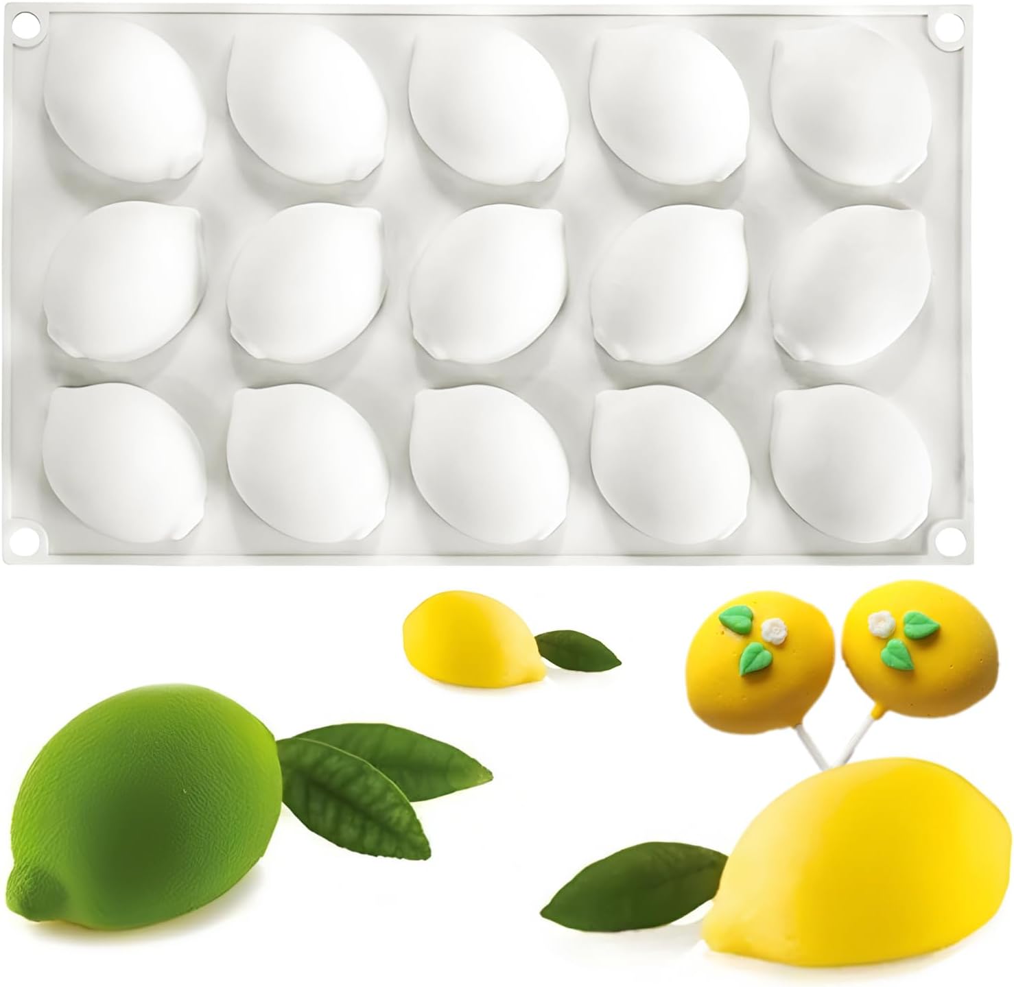 15-Cavity Silicone Lemon Mold  - Kitchen Baking Trays ulasan dan harga