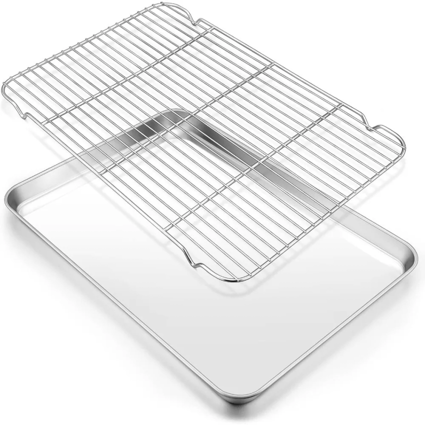 304 Stainless Steel Baking Tra - Kitchen Baking Tray Rack ulasan dan harga