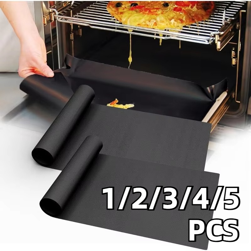 1/2/3/4/5PCS Black BBQ Grill M - Kitchen Baking Mat ulasan dan harga