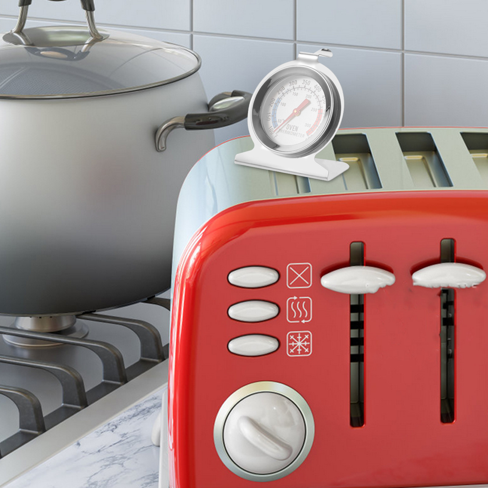 2Pcs Stainless Steel Oven Ther - Kitchen Baking Oven ulasan dan harga