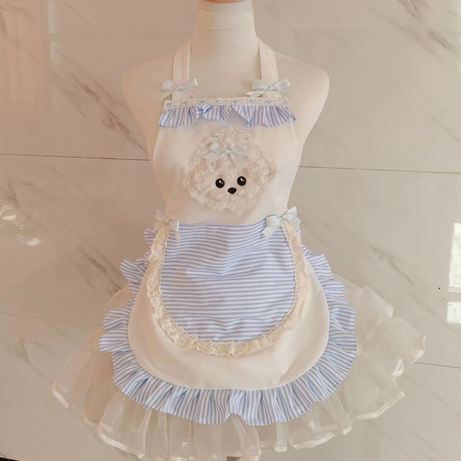 1pc Cute Striped Apron Princes - Kitchen Baking Must Haves ulasan dan harga