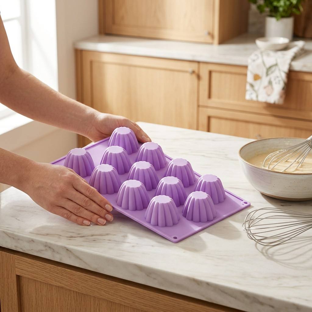 12-Cavity Mini Spiral Silicone - Miniature Baking Kitchen ulasan dan harga