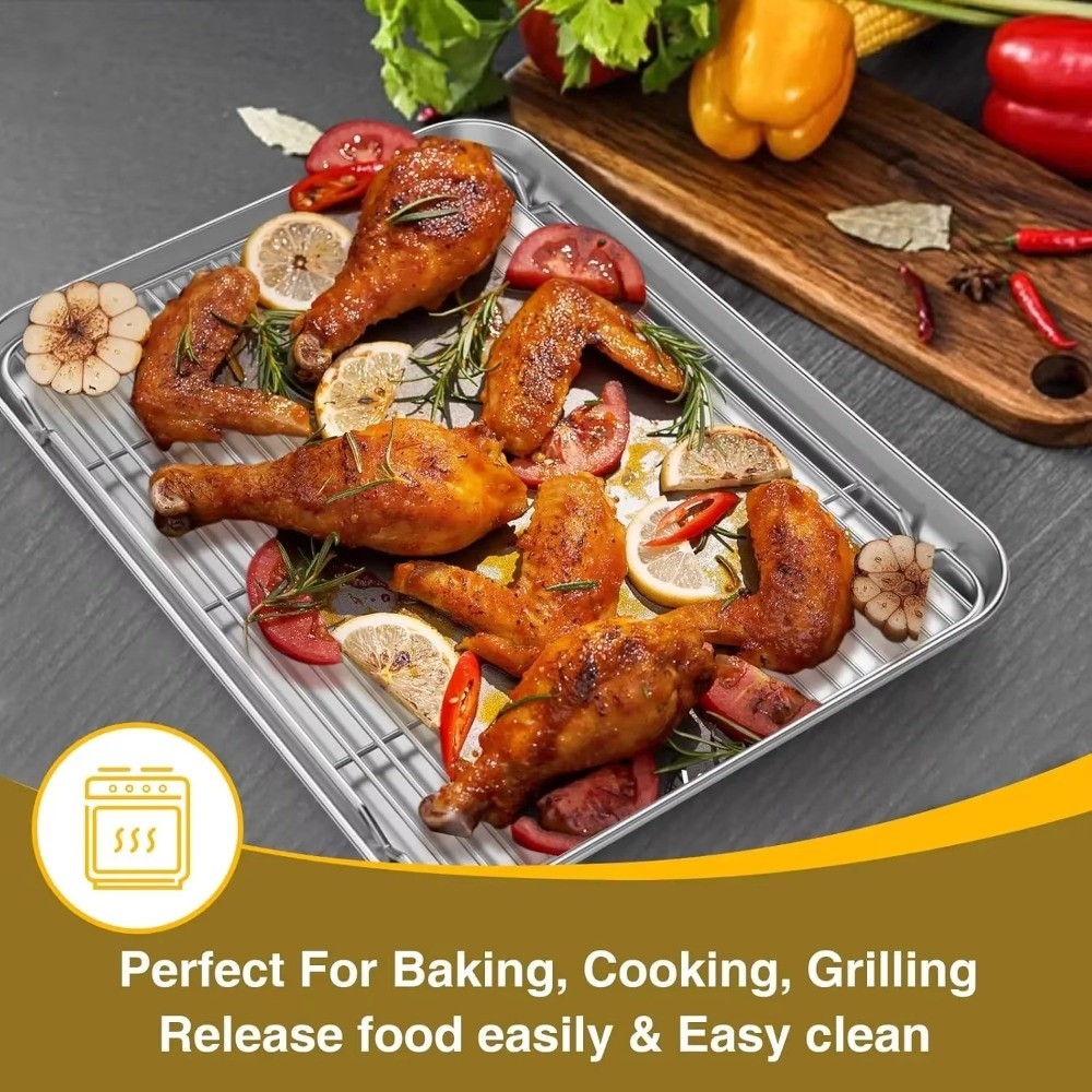 New 304 Stainless Steel Stainl - Kitchen Baking Tray Rack ulasan dan harga