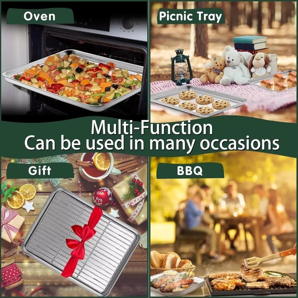 New 304 Stainless Steel Stainl - Kitchen Baking Tray Rack ulasan dan harga