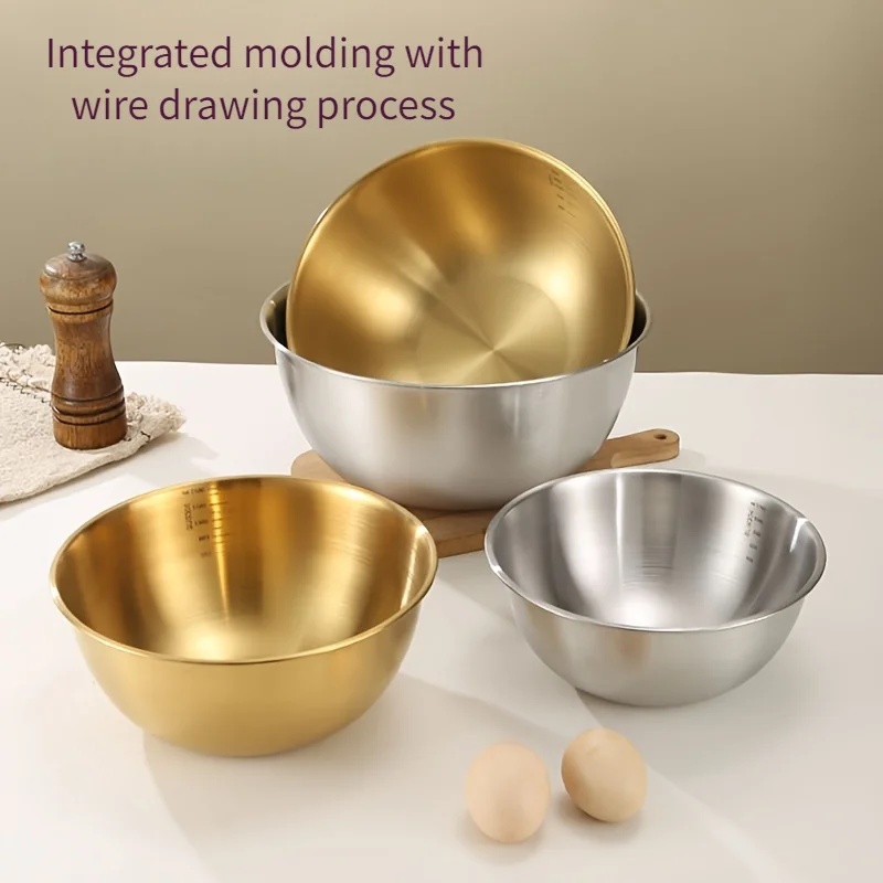 3PCS Stainless Steel Mixing Bo - Baking Kitchen Set ulasan dan harga