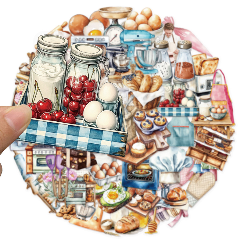 50PCS Funny Baking Stickers Tr - Kitchen Baking Ware ulasan dan harga