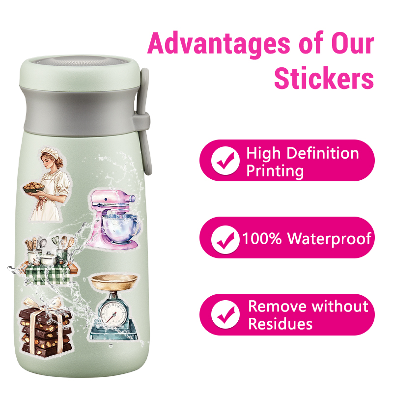 50PCS Funny Baking Stickers Tr - Kitchen Baking Ware ulasan dan harga